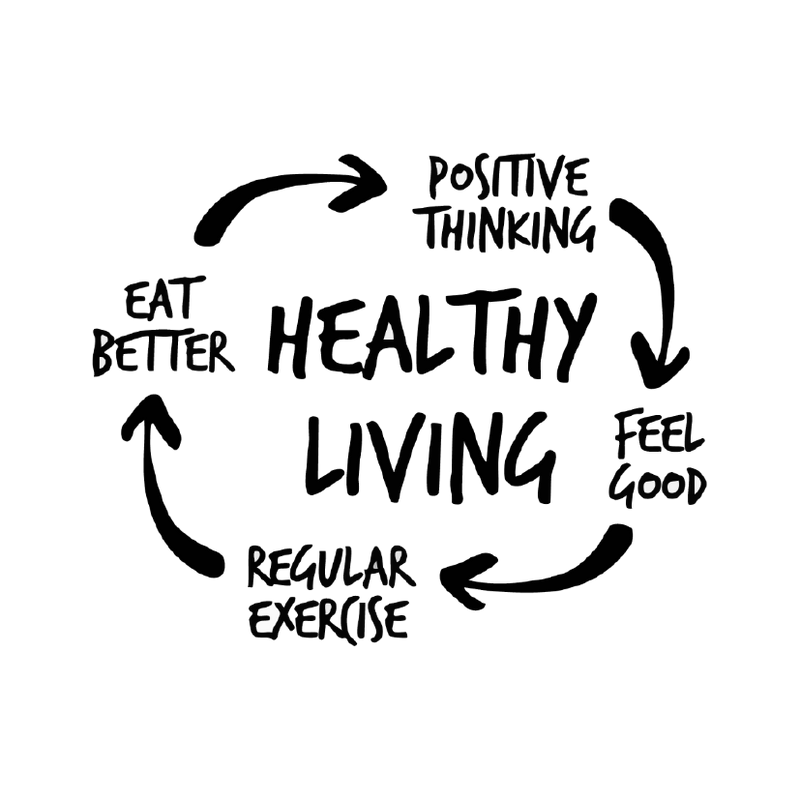 Healthy Living Sticker